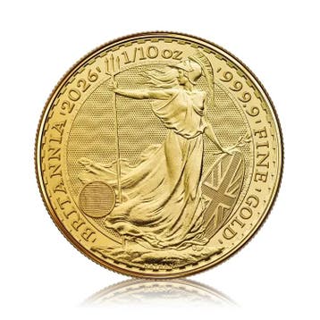 Gouden Britannia munt 2026 1/10 troy ounce