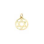 Gouden hanger van een Davidster (Hanger of bedel), Handtassen en Accessoires, Bedels, Ophalen of Verzenden, Gebruikt, Goud, Overige merken
