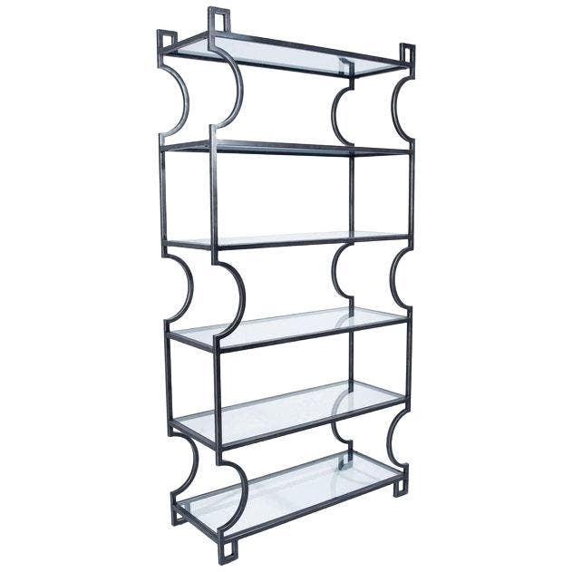 Flamant Opbergrek Scaletto Metaal En Glas - Boekenkast -, Huis en Inrichting, Kasten | Boekenkasten, 75 cm of meer, Nieuw, Metaal