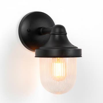 Scheepslampen & Maritiem Messing Wandlamp Abby Antiek Zwart, Verzenden, Nieuw