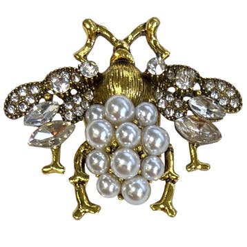 Fako Bijoux - Magnetische Broche - Kever Met Parels -, Verzenden