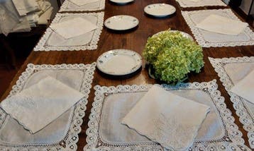 Serviette de table (24) - 43 cm - 29 cm - Pizzo rinascimento