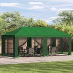 vidaXL Tuinpaviljoen 6 x 3 m Groen Polyester en Staal 190, Verzenden, Nieuw