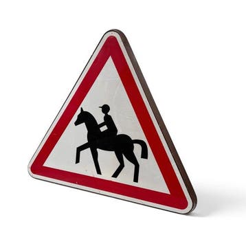 Verkeersbord Overstekende ruiters, Frankrijk -