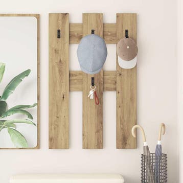 vidaXL Wandgemonteerde kapstok Muurmontage Artisan Eiken, Huis en Inrichting, Verzenden, Nieuw