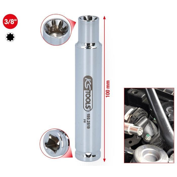 KS Tools 3/8 RIBE M10 Sleutel voor Aanzuigbuis, Auto diversen, Autogereedschap, Nieuw, Verzenden