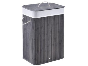 Veiling - Wasmand bamboe 72 ltr grijs, Huis en Inrichting, Nieuw