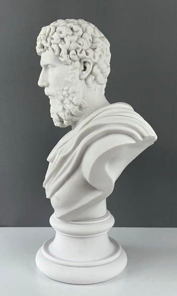 Buste, Marco Aurelio - 45 cm - Vormgegeven marmer