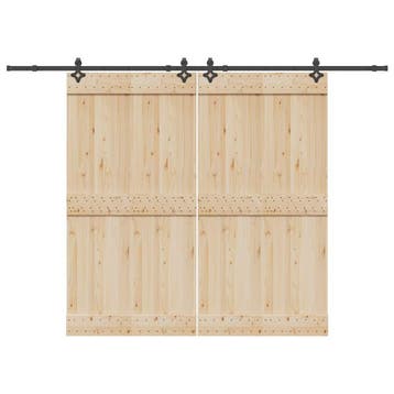 vidaXL Doos met onderdelen voor schuifdeur 305 cm staal, Doe-het-zelf en Bouw, Verzenden, Nieuw