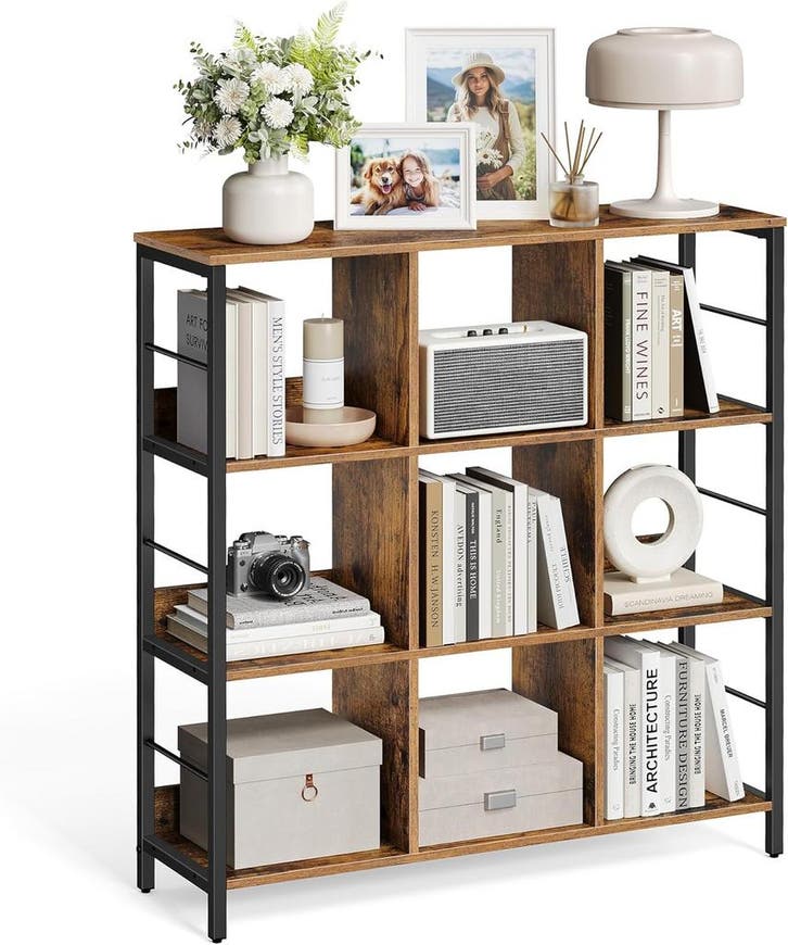 Opbergkast - boekenkast - 9 vakken 100x103 cm - halfhoog -, Huis en Inrichting, Kasten | Overige, Verzenden