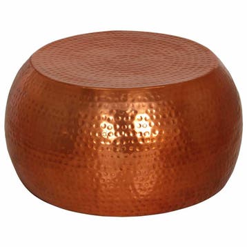 vidaXL Salontafel Ø 55x28 cm aluminium messing, Verzenden, Nieuw