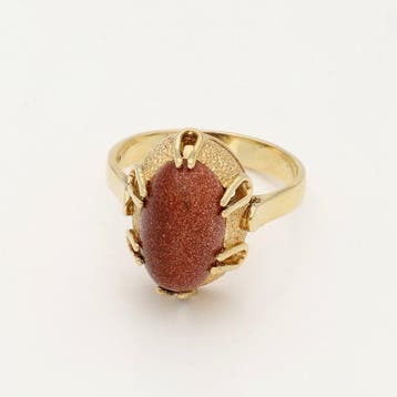 Ring - 18 karaat Geel goud - Goudsteen