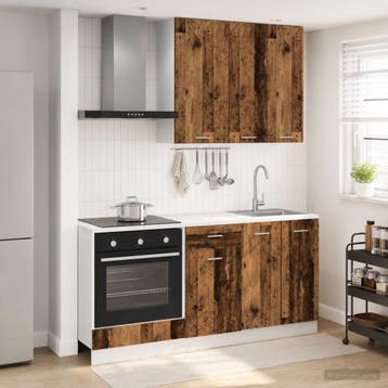 vidaXL Keukenblok LYON 5 st Oud hout Bewerkt hout, Verzenden, Nieuw