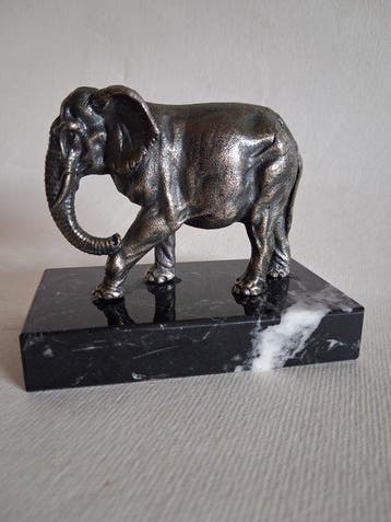 Figuur - Elegante de circo - Zilverbrons, Antiek en Kunst, Curiosa en Brocante