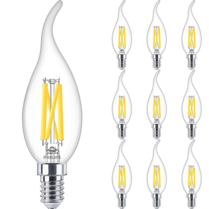 Philips - Dimbare LED Lamp E14 - Filament Kaars - 10 Stuks, Huis en Inrichting, Lampen | Losse lampen, Nieuw, Verzenden