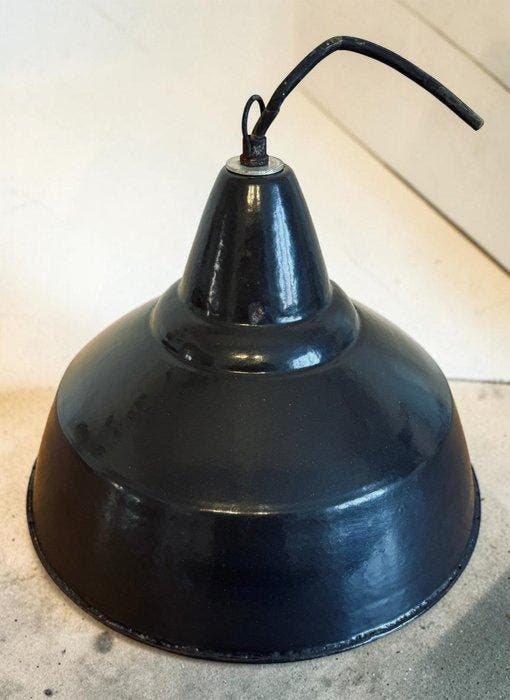 Plafondlamp (2) - Emaille, Staal, Antiek en Kunst, Antiek | Wandborden en Tegels