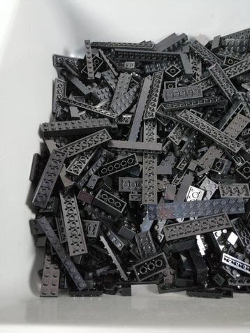 Lego - geen serie - 02 Partij van 1000 zwarte bouwstenen -, Nieuw