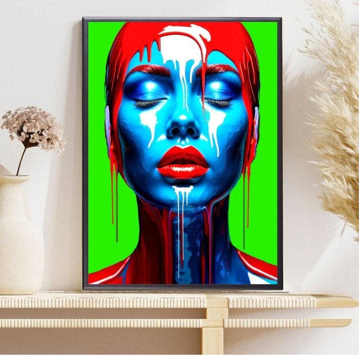 Giuseppe Fortunato (1956) - Bella di Blu, Antiquités & Art, Art | Peinture | Moderne