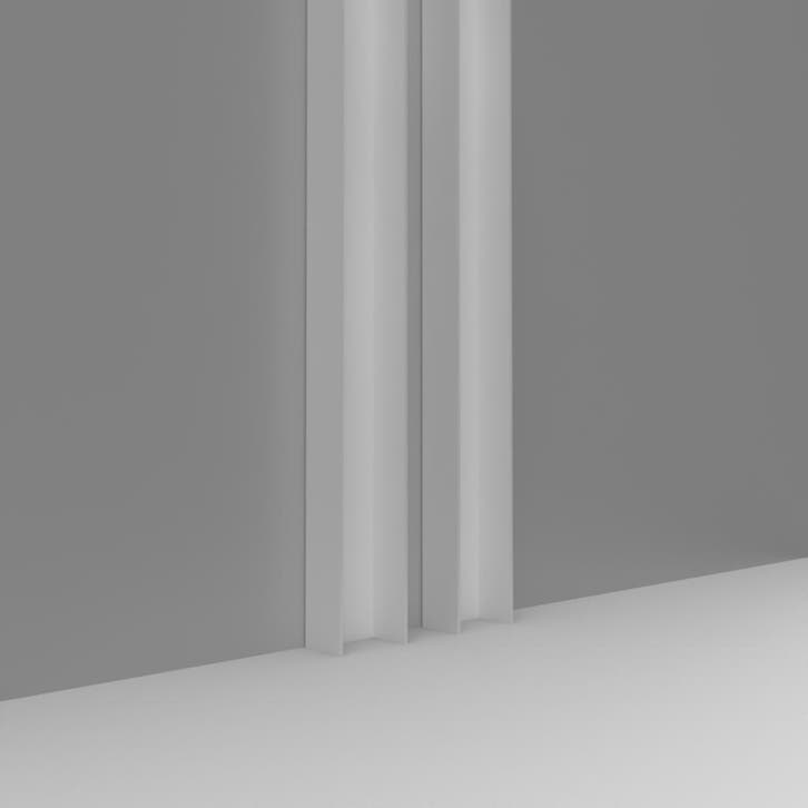 Sluitstijlset veranda schuifwand - 2 spoor 4 elementen-Wit, Jardin & Terrasse, Verrières, Envoi