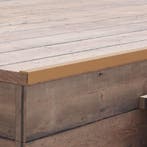 vidaXL Terras hoekplinten 5 st 170 cm HKC teakkleurig, Verzenden