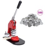 vidaXL Buttonmachine met 500 st buttononderdelen 44 mm, Hobby en Vrije tijd, Verzenden, Nieuw