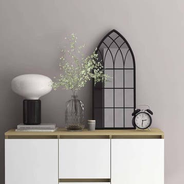 vidaXL Spiegel 70x30 cm ijzer zwart, Huis en Inrichting, Verzenden, Nieuw