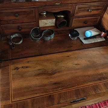 Secretaire - Walnoot, Hout, Marquetterij