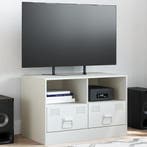 vidaXL Tv-meubel 67x39x44 cm staal wit, Verzenden, Nieuw
