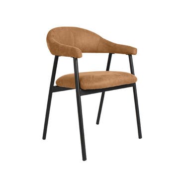 Stoel Amaze | Cognac | Micro Suede | Zwart Metalen Frame |, Verzenden, Nieuw in verpakking