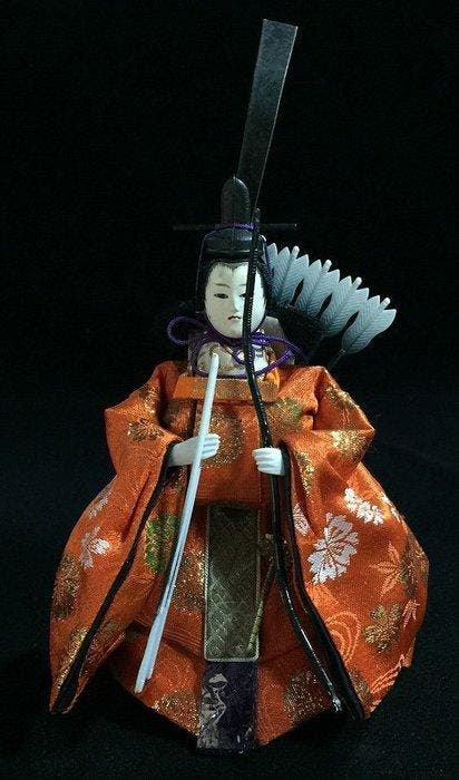 Set of 2 / Japanese Vintage HINA Doll Statue Samurai Man /, Antiek en Kunst, Antiek | Overige Antiek