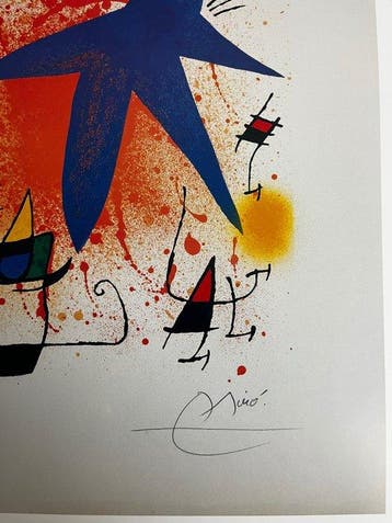 Joan Miro (1893-1983) - Létoile bleue, Antiek en Kunst