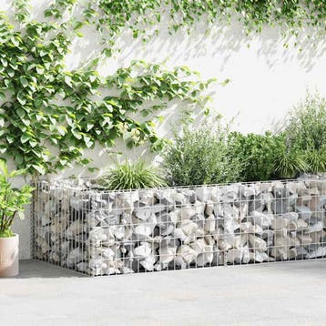 vidaXL Gabion plantenbak 180x90x50 cm gegalvaniseerd staal, Verzenden, Nieuw