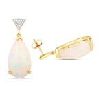 Oorbellen - 14 karaat Geel goud - 29.05ct. tw. Opaal -, Nieuw