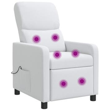 vidaXL Recliner Wit Stof, Verzenden