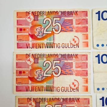 Nederland. - 12 Banknotes Gulden - 1968/1989 - PL23, PL47,