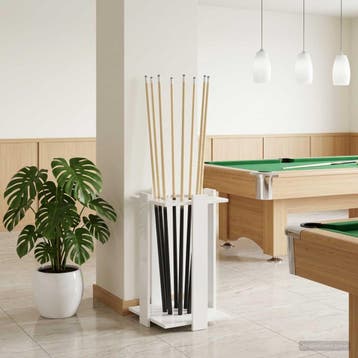 vidaXL Biljartkeu-stand Bewerkt hout 42 x 43 x 60 cm, Sport en Fitness, Biljarten en Poolen, Verzenden, Nieuw