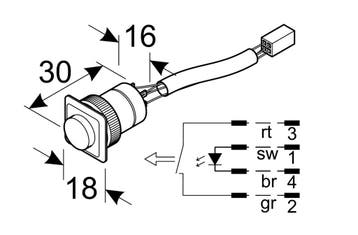 Webasto schakelaar bediening voertuig T91/T99/T100, Ophalen of Verzenden
