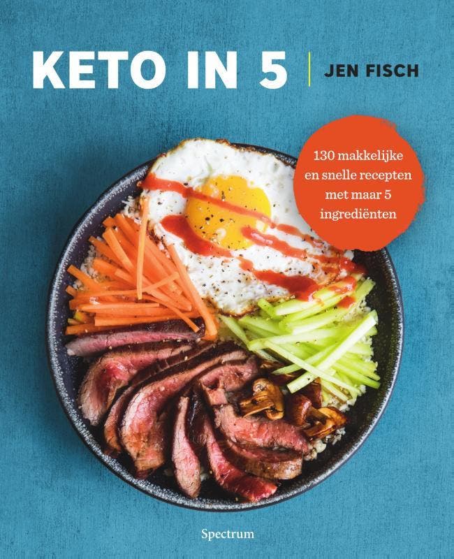Keto in 5 9789000372973 Jen Fisch, Boeken, Kookboeken, Zo goed als nieuw, Verzenden