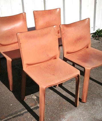 Cassina - Mario Bellini - Stoel (4) - CAB 412 - Leder