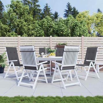 vidaXL Tuinstoelkussens 6 st hoge rug 120x50x3 cm stof, Verzenden, Nieuw