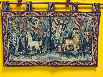 Gobelin Tapisserie murale en gobelin tissée à la main avec