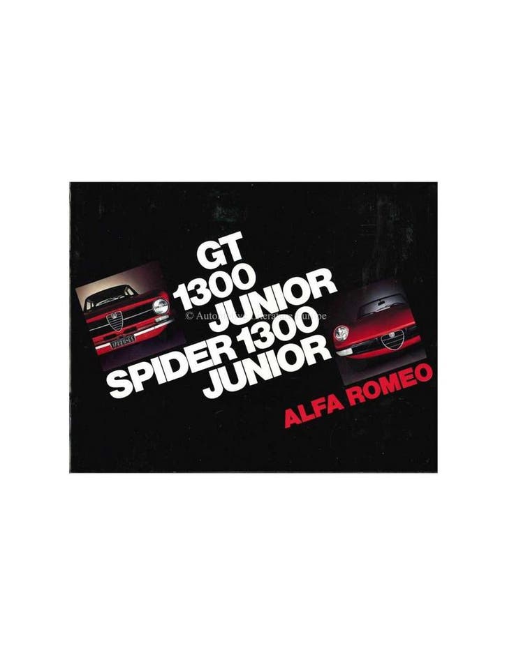 1971 ALFA ROMEO GT JUNIOR | SPIDER BROCHURE NEDERLANDS, Livres, Autos | Brochures & Magazines