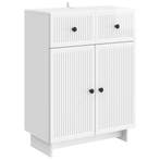 vidaXL Dressoir met lade Hoogglans Wit 66 x 34,5 x 90 cm, Verzenden