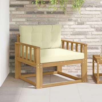 vidaXL Buiten Midden Sofa Polyester Wit, Verzenden