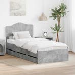 vidaXL Bedframe met lade Beton Grijs 90 x 190 cm, Verzenden