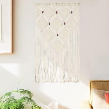 vidaXL Wandhanger macramé 40x80 cm katoen, Verzenden