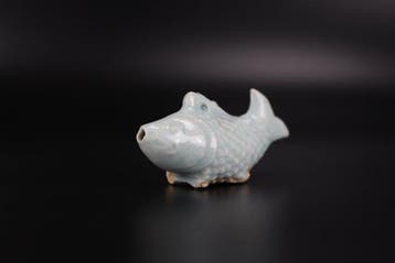 Druppelaar - Porselein - Qingbai fish waterdropper