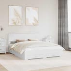 vidaXL Bedframe met hoofdeinde met lade Wit 160 x 200 cm, Verzenden, Nieuw