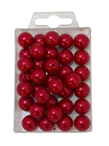 Parels Rijgparels WM 19 Rood 14 mm, Nieuw