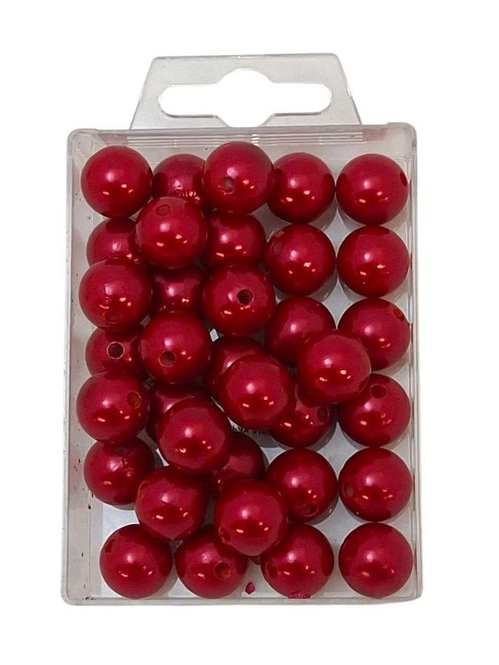 Parels Rijgparels WM 19 Rood 14 mm, Maison & Meubles, Accessoires pour la Maison | Plantes & Fleurs artificielles